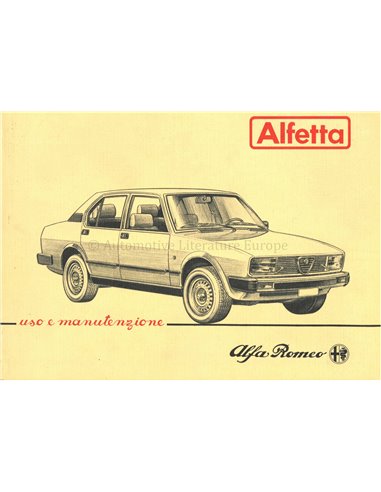 1981 ALFA ROMEO ALFETTA OWNERS MANUAL ITALIAN