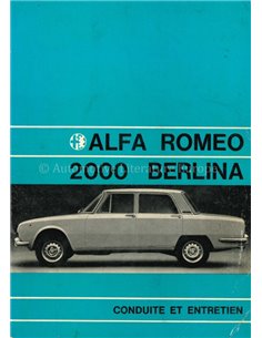 1972 ALFA ROMEO 2000 BERLINA OWNER'S MANUAL FRENCH
