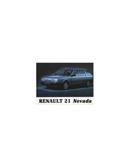 1989 RENAULT 21 NEVADA INSTRUCTIEBOEKJE NEDERLANDS