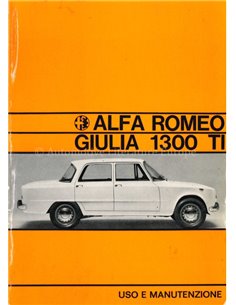 1968 ALFA ROMEO GIULIA 1300 TI BETRIEBSANLEITUNG ITALIENISCH