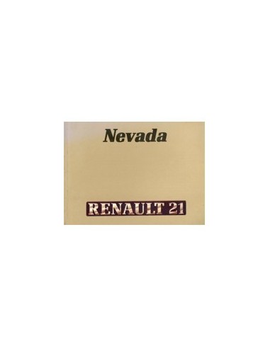 1986 RENAULT 21 NEVADA INSTRUCTIEBOEKJE FRANS