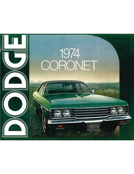 1974 DODGE CORONET PROSPEKT ENGLISCH