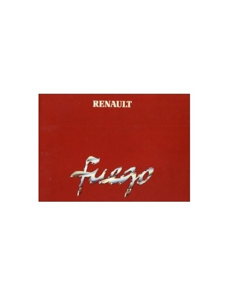 1980 RENAULT FUEGO INSTRUCTIEBOEKJE FRANS