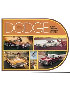 1975 DODGE DART, CORONET, CHARGER, MONACO PROSPEKT ENGLISCH