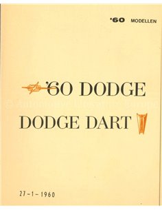 1960 DODGE DART BROCHURE NEDERLANDS