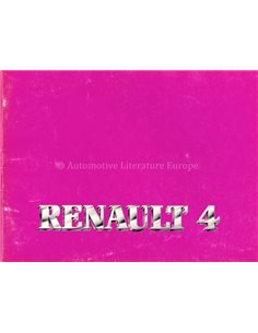 1982 RENAULT 4 OWNERS MANUAL DUTCH