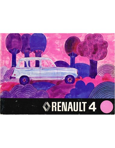 1973 RENAULT 4 BETRIEBSANLEITUNG NIEDERLÄNDISCH