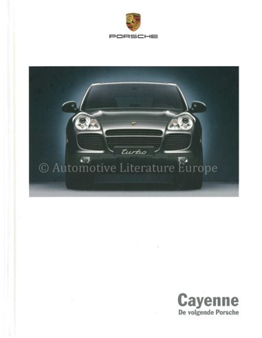 2004 PORSCHE CAYENNE HARDCOVER PROSPEKT NIEDERLANDISCH