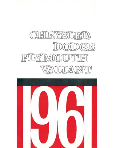 1961 DODGE PLYMOUTH VALIANT PROSPEKT NIEDERLÄNDISCH