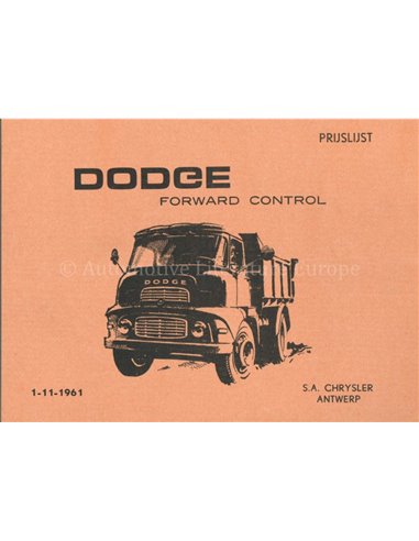 1961 DODGE FORWARD CONTROL BROCHURE DUTCH