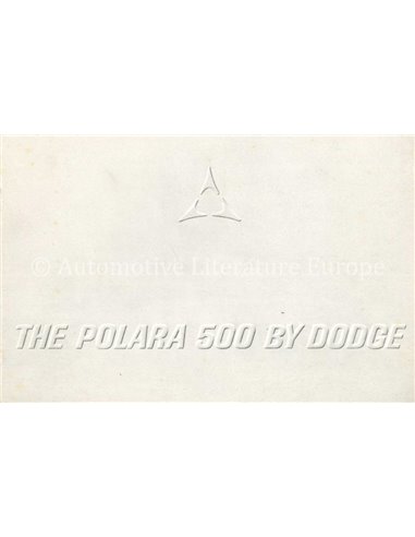 1962 DODGE POLARA 500 BROCHURE ENGLISH