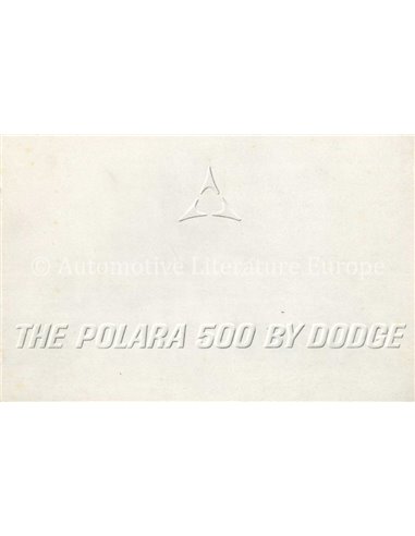 1962 DODGE POLARA 500 PROSPEKT ENGLISCH