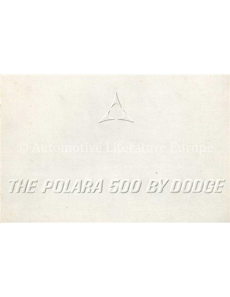 1962 DODGE POLARA 500 PROSPEKT ENGLISCH