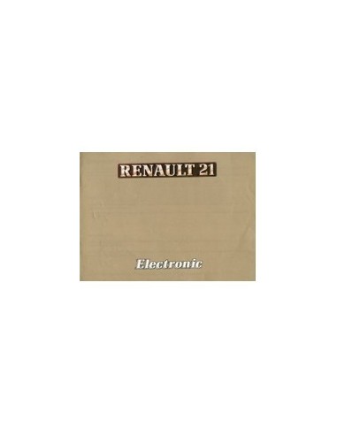 1986 RENAULT 21 ELECTRONIC INSTRUCTIEBOEKJE NEDERLANDS
