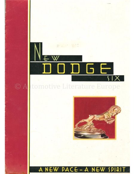 1932 DODGE SIX BROCHURE DUTCH