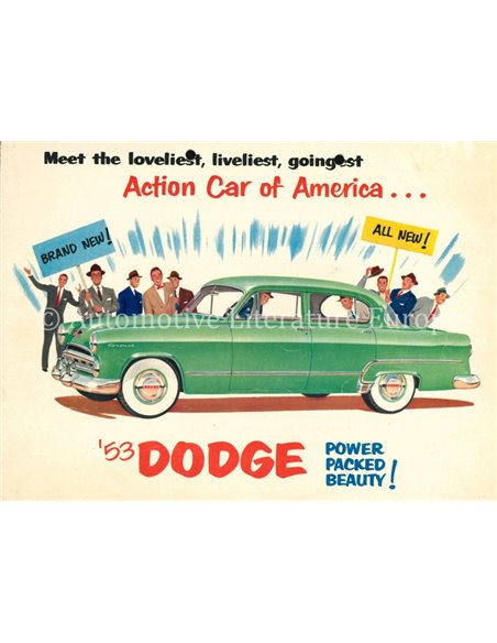 1953 DODGE CORONET, SIX BROCHURE DUTCH