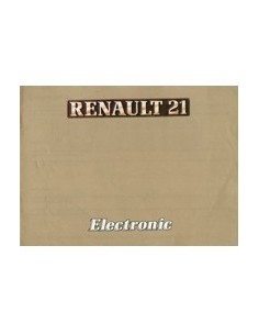 1989 RENAULT 21 ELECTRONIC INSTRUCTIEBOEKJE NEDERLANDS