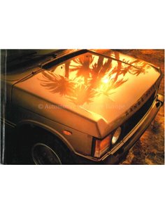 1985 RANGE ROVER CLASSIC OWNER'S MANUAL ENGLISH