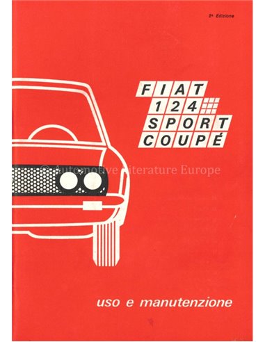 1971 FIAT 124 SPORT COUPE OWNERS MANUAL ITALIAN