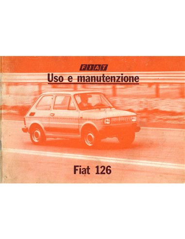1978 FIAT 126 BETRIEBSANLEITUNG ITALIENISCH