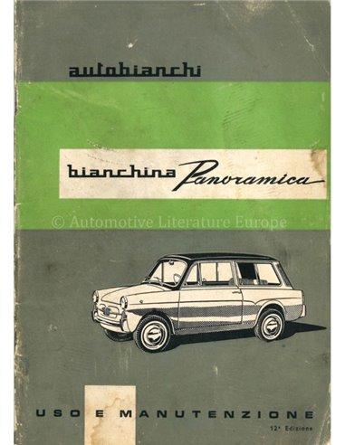 1966 AUTOBIANCHI BIANCHINA PANORAMICA BETRIEBSANLEITUNG ITALIENISCH