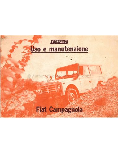 1979 FIAT CAMPAGNOLA OWNERS MANUAL ITALIAN