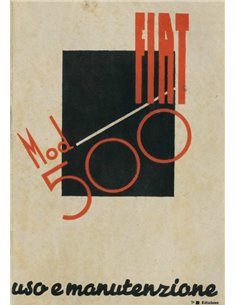 1938 FIAT 500 A OWNERS MANUAL ITALIAN