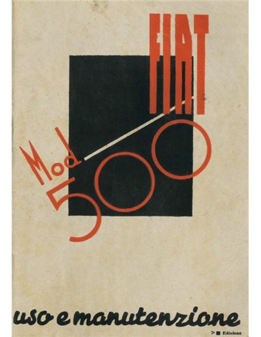 1938 FIAT 500 A INSTRUCTIEBOEKJE ITALIAANS