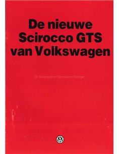1983 VOLKSWAGEN SCIROCCO BROCHURE DUTCH