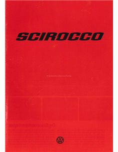 1977 VOLKSWAGEN SCIROCCO BROCHURE DUTCH