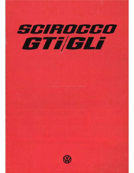 1976 VOLKSWAGEN SCIROCCO GTI/GLI BROCHURE DUTCH