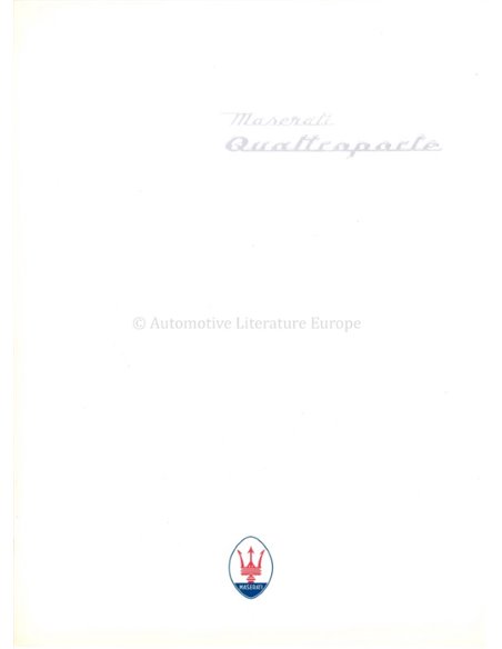 1996 MASERATI QUATTROPORTE PROSPEKT FRANZÖSISCH