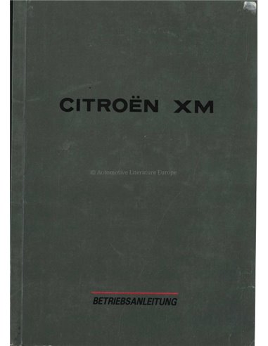 1993 CITROEN XM INSTRUCTIEBOEKJE DUITS