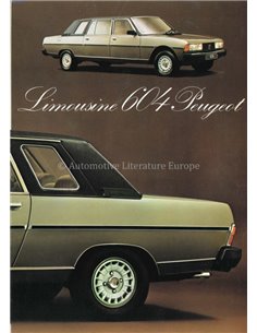 1982 PEUGEOT 604 LIMOUSINE BROCHURE DUTCH