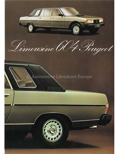 1982 PEUGEOT 604 LIMOUSINE PROSPEKT NIEDERLANDISCH