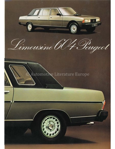 1982 PEUGEOT 604 LIMOUSINE PROSPEKT NIEDERLANDISCH