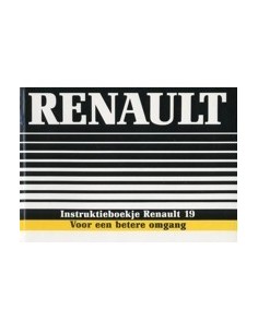1989 RENAULT 19 INSTRUCTIEBOEKJE NEDERLANDS