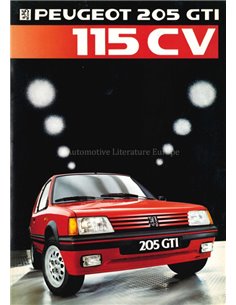 1986 PEUGEOT 205 GTI 115 CV PROSPEKT NIEDERLANDISCH