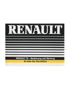 1988 RENAULT 19 INSTRUCTIEBOEKJE DUITS