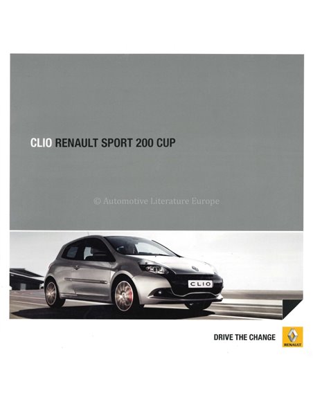 2010 RENAULT CLIO SPORT 200 PROSPEKT ENGLISCH