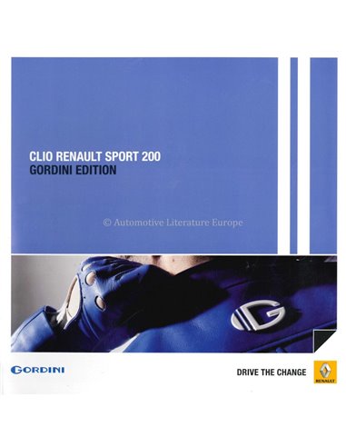 2011 RENAULT CLIO SPORT 200 BROCHURE ENGELS