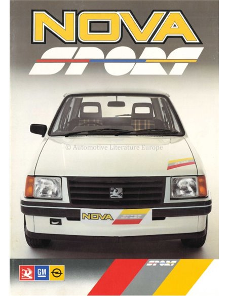 1985 VAUXHALL NOVA SPORT PROSPEKT ENGLISCH