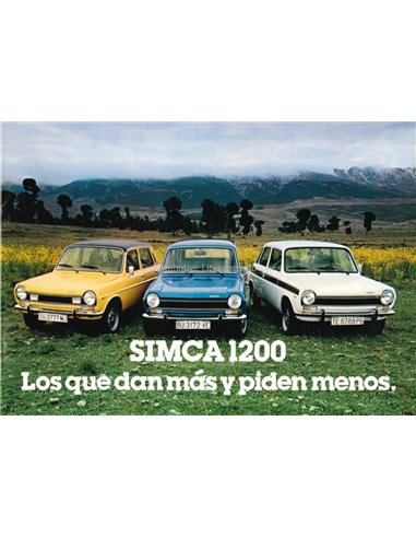 1978 SIMCA 1200 BROCHURE SPANISH