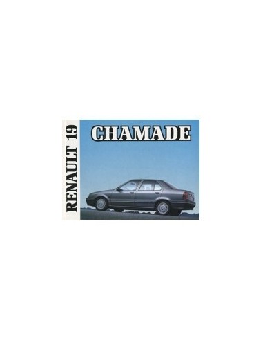 1990 RENAULT 19 CHAMADE INSTRUCTIEBOEKJE NEDERLANDS