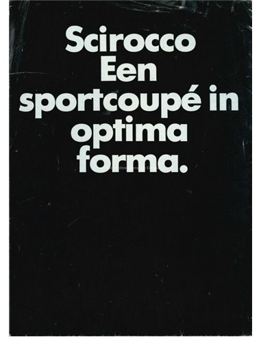 1974 VOLKSWAGEN SCIROCCO SPORTCOUPÉ BROCHURE NEDERLANDS