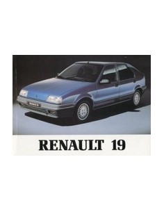 1990 RENAULT 19 INSTRUCTIEBOEKJE NEDERLANDS