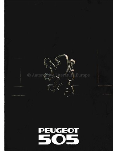 1979 PEUGEOT 505 V6 BROCHURE NEDERLANDS