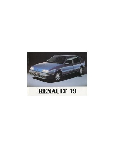 1991 RENAULT 19 INSTRUCTIEBOEKJE NEDERLANDS