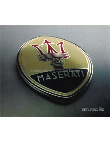1986 MASERATI BITURBO S II BROCHURE ITALIAANS