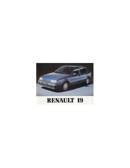 1991 RENAULT 19 INSTRUCTIEBOEKJE DUITS